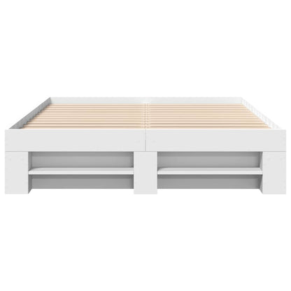 Bed Frame White 140x200 cm Engineered Wood