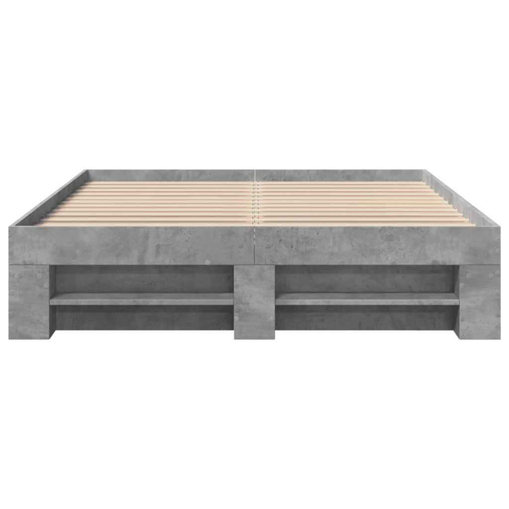 Bed Frame without Mattress Concrete Grey 120x200 cm Engineered Wood