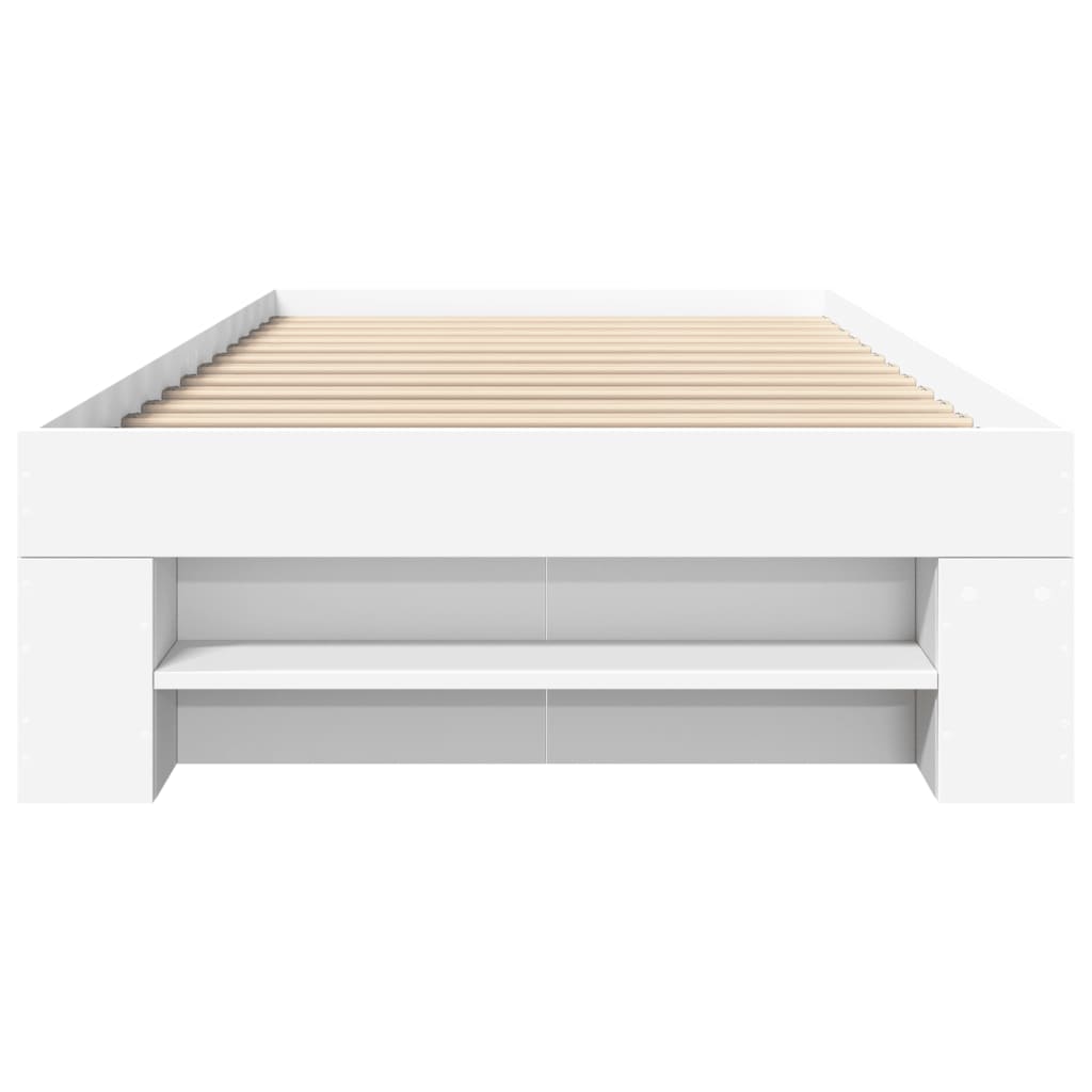 Bed Frame White 90x200 cm Engineered Wood