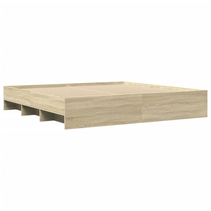 Bed Frame Sonoma Oak 180x200 cm King Size Engineered Wood