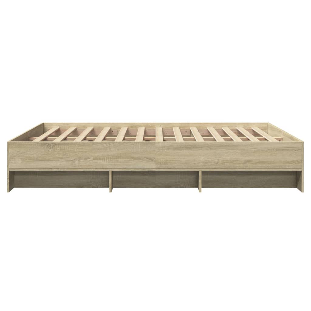 Bed Frame Sonoma Oak 160x200 cm Engineered Wood