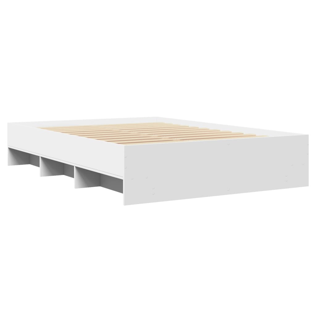 Bed Frame without Mattress White 140x200 cm Engineered Wood