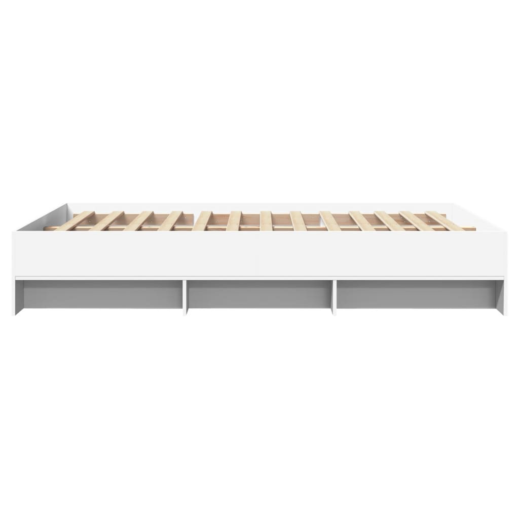 Bed Frame without Mattress White 140x200 cm Engineered Wood