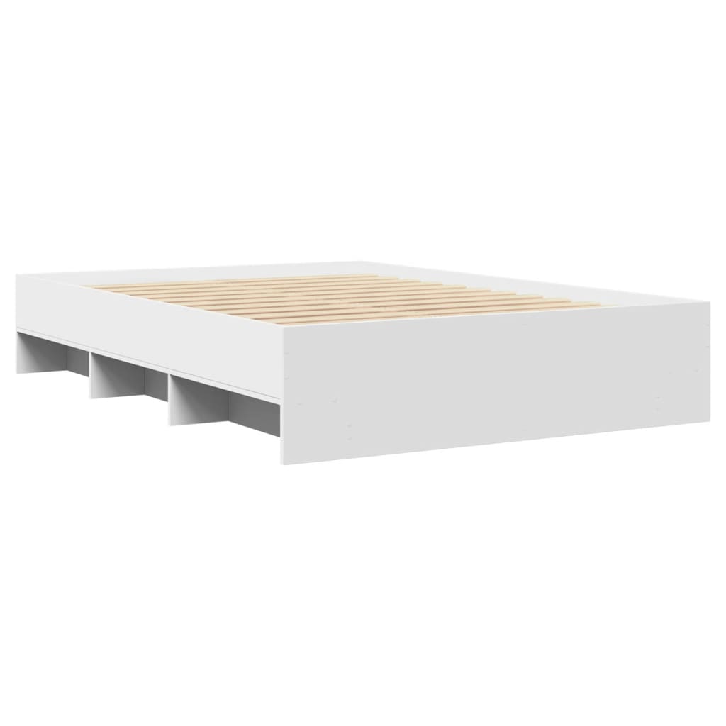 Bed Frame without Mattress White 140x200 cm Engineered Wood