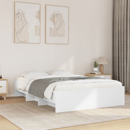 Bed Frame without Mattress White 140x200 cm Engineered Wood