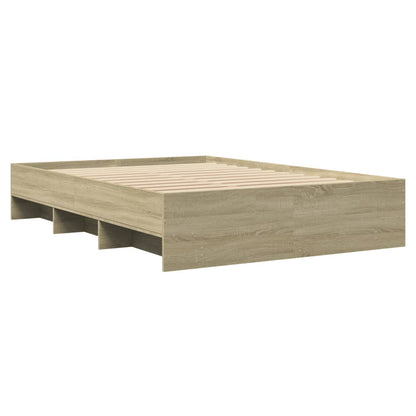 Bed Frame Sonoma Oak 140x200 cm Engineered Wood