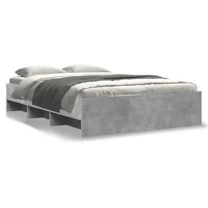 Bed Frame without Mattress Concrete Grey 140x200cm Engineered Wood