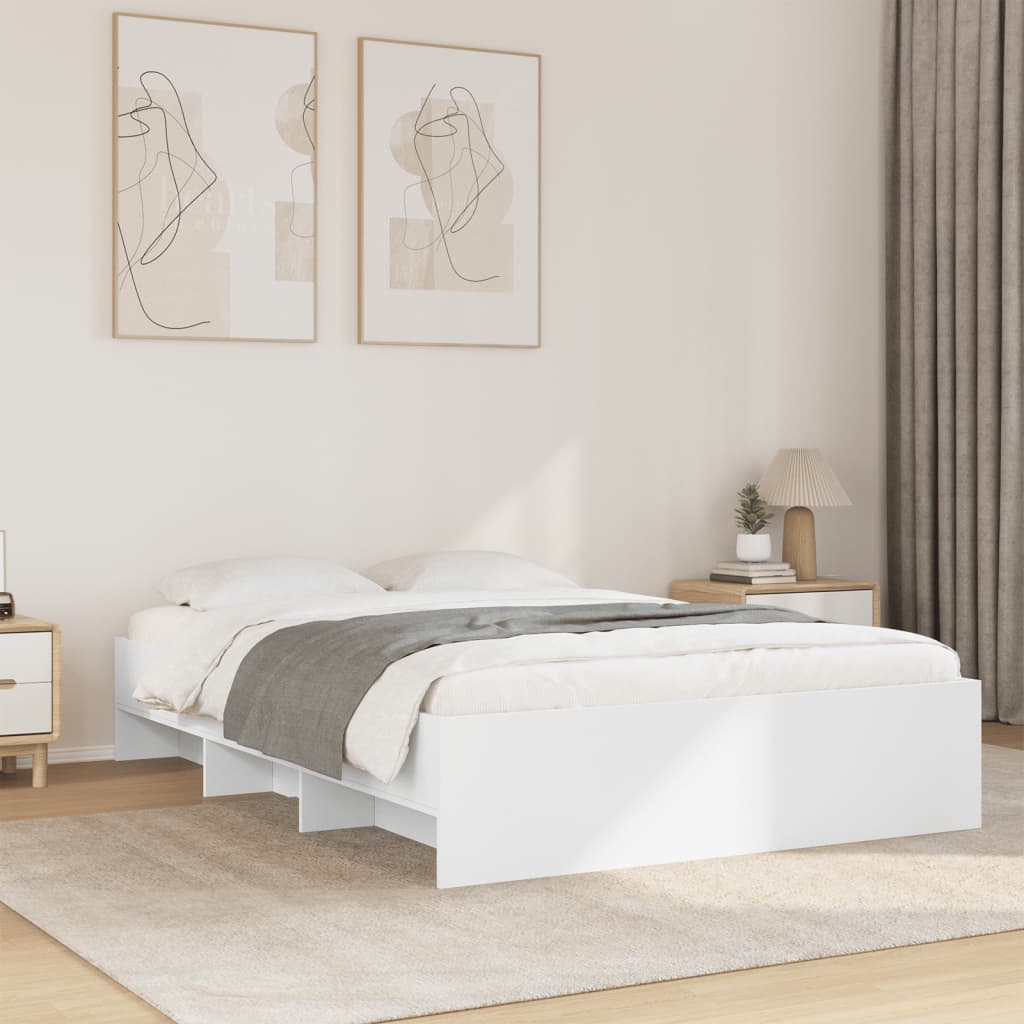 Bed Frame White 120x200 cm Engineered Wood