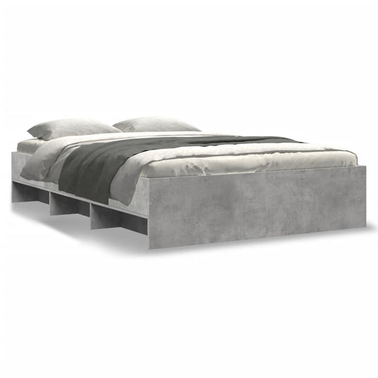 Bed Frame Concrete Grey 120x200 cm Engineered Wood