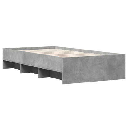 Bed Frame Concrete Grey 100x200 cm Engineered Wood