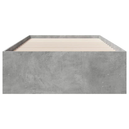 Bed Frame Concrete Grey 100x200 cm Engineered Wood