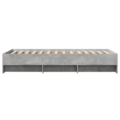 Bed Frame Concrete Grey 100x200 cm Engineered Wood