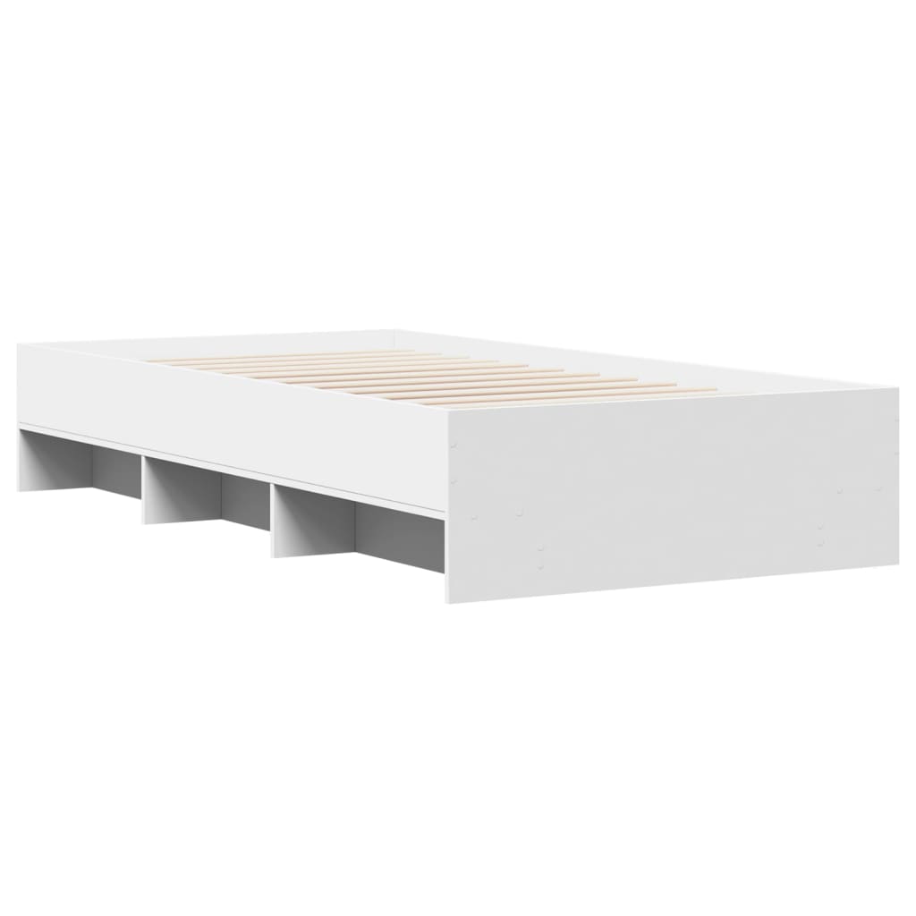 Bed Frame White 90x200 cm Engineered Wood