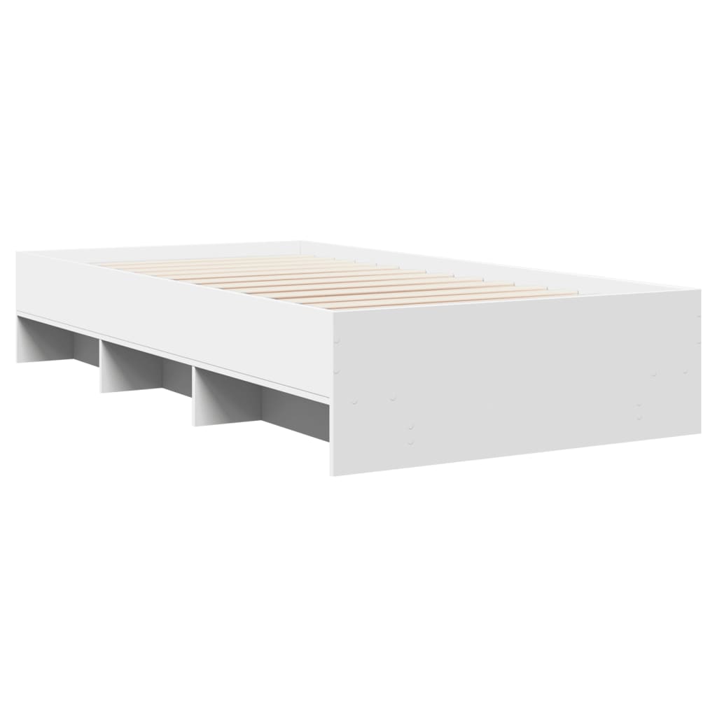 Bed Frame White 90x200 cm Engineered Wood