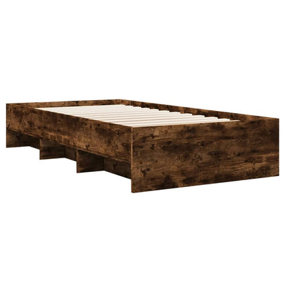 Bed Frame without Mattress Smoked Oak 90x200 cm Engineered Wood