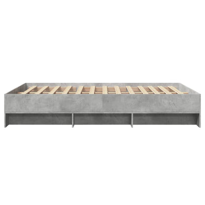 Bed Frame without Mattress Concrete Grey 120x190cm Engineered Wood