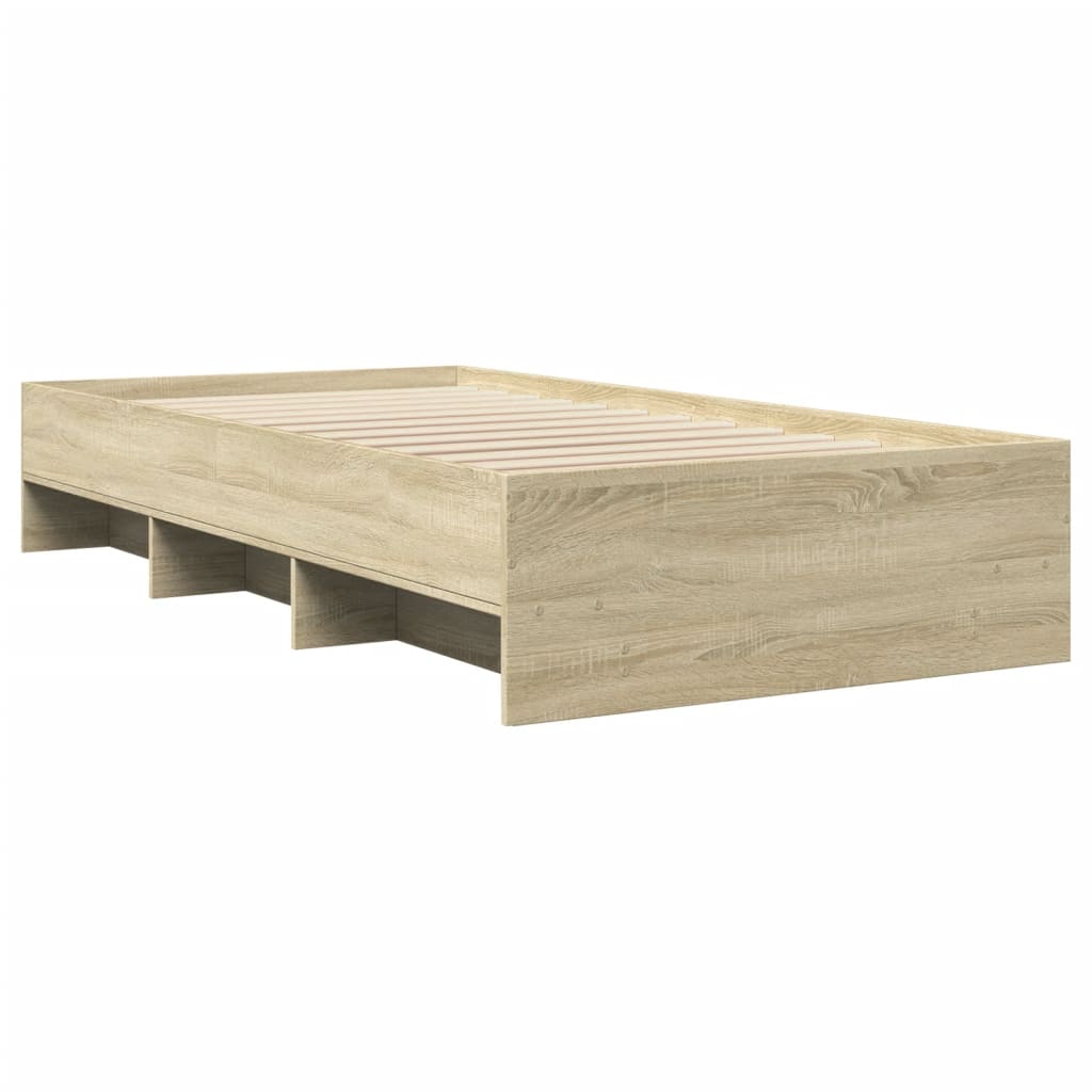 Bed Frame without Mattress Sonoma Oak 90x190 cm Single Engineered Wood