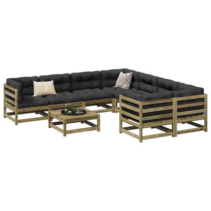 9 Piece Garden Sofa Set Impregnated Wood Pine