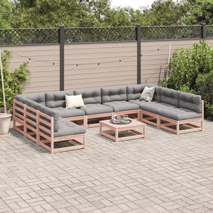 10 Piece Garden Sofa Set Solid Wood Douglas Fir