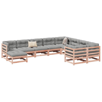 10 Piece Garden Sofa Set Solid Wood Douglas Fir