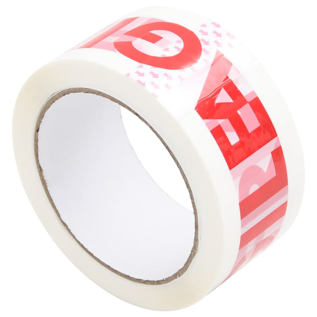 Packaging Tape 12 pcs FRAGILE Printed White 48 mm x 66 m