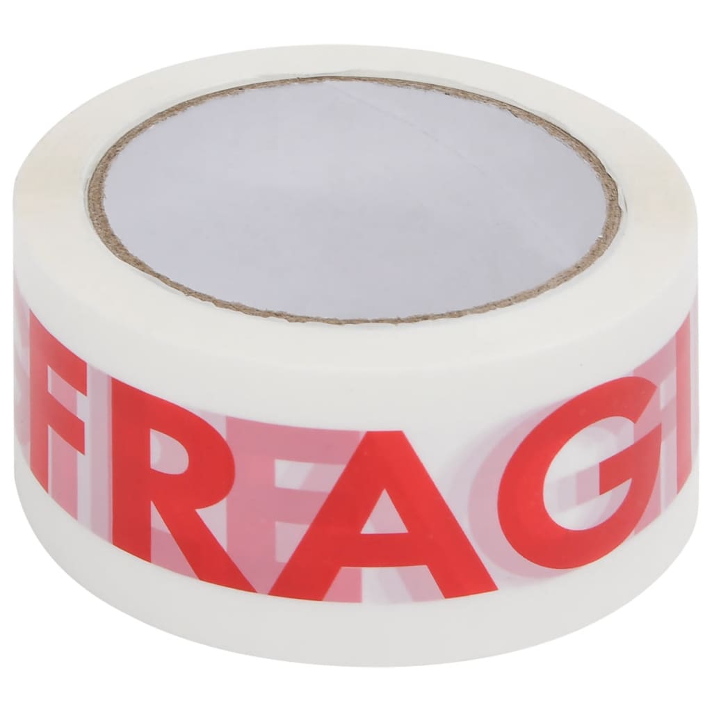 Packaging Tape 12 pcs FRAGILE Printed White 48 mm x 66 m