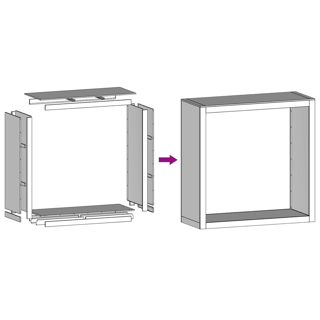 Firewood Rack 100x40x100 cm Stainless Steel