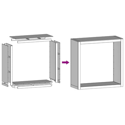 Firewood Rack 100x40x100 cm Stainless Steel