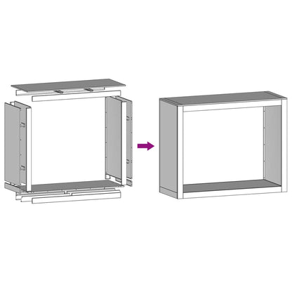 Firewood Rack Anthracite 100x40x80 cm Steel