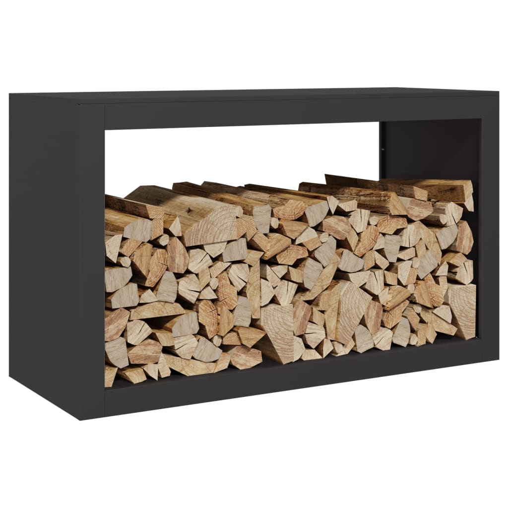 Firewood Rack Black 100x40x60 cm Steel