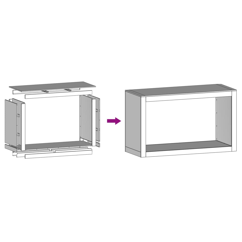 Firewood Rack White 100x40x60 cm Steel