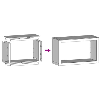 Firewood Rack Anthracite 100x40x60 cm Steel