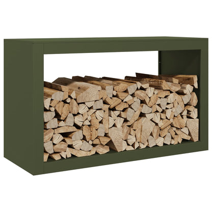 Firewood Rack Green 100x40x60 cm Steel