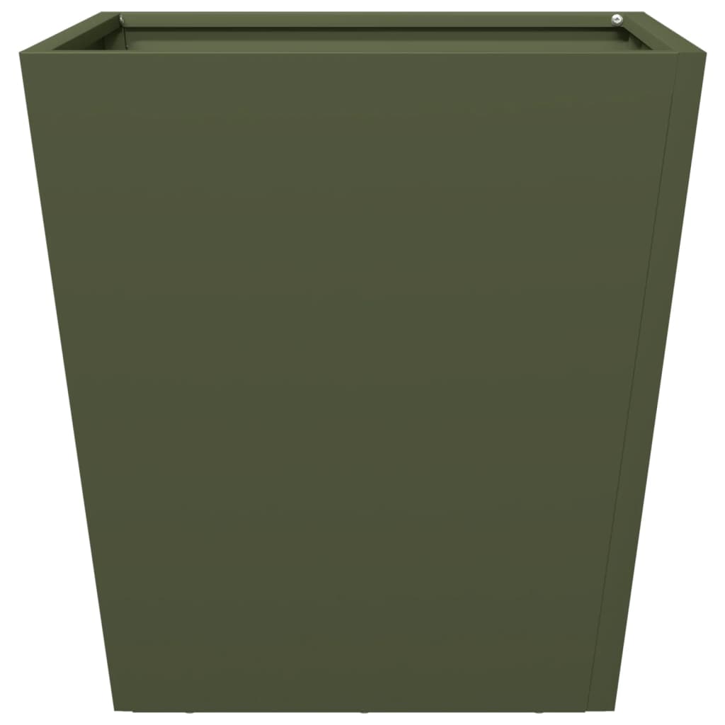 Garden Planter Olive Green 40x40x40 cm Steel