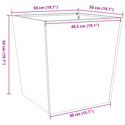 Garden Planter Olive Green 50x50x50 cm Steel