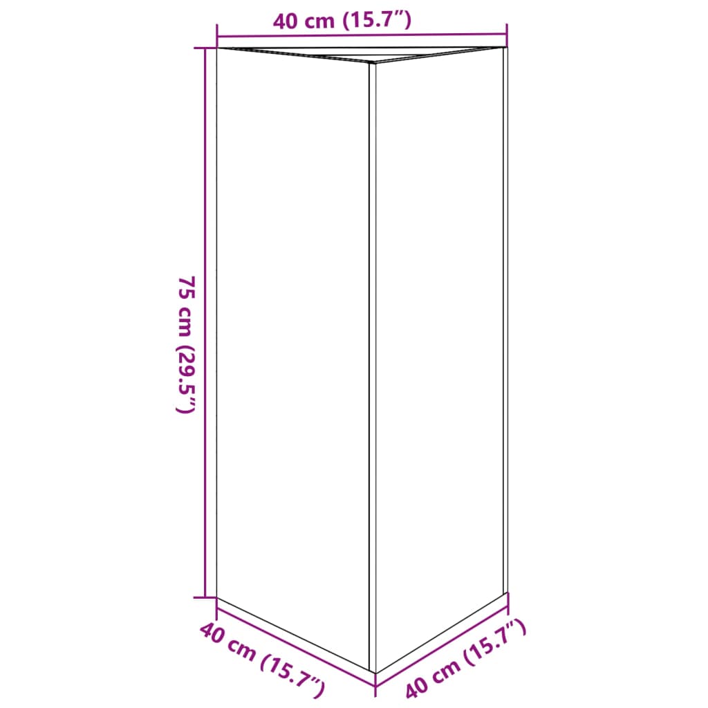 Garden Planter Olive Green Triangular 40x34.5x70 cm Steel