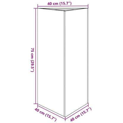 Garden Planter Olive Green Triangular 40x34.5x70 cm Steel