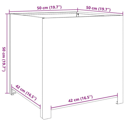 Garden Planter Olive Green 50x50x50 cm Steel