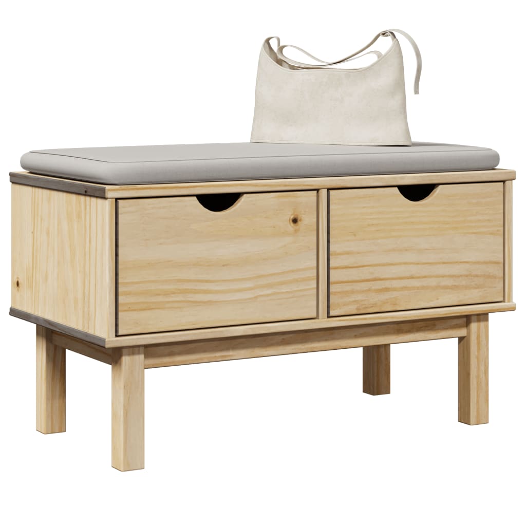 Hallway Bench OTTA 80x40x45 cm Solid Wood Pine