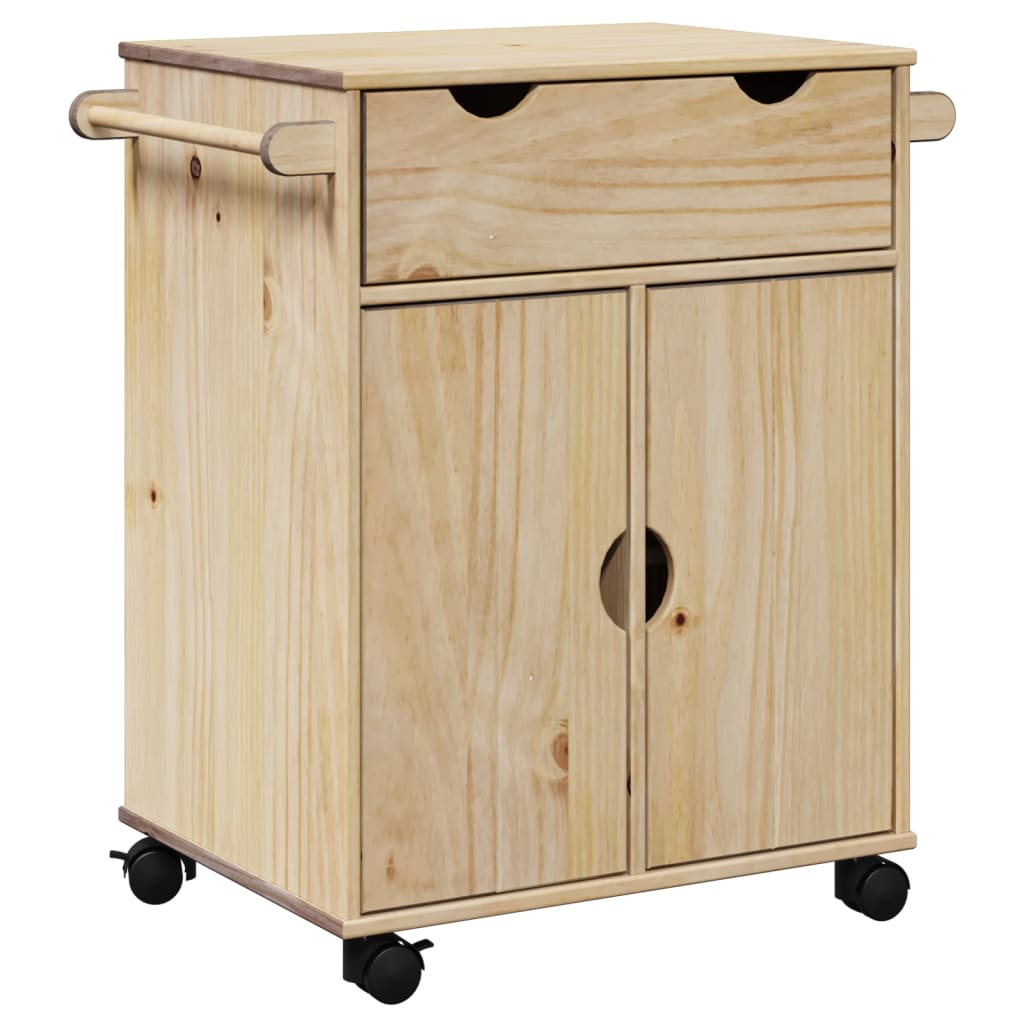 Kitchen Trolley OTTA 71x45x80 cm Solid Wood Pine