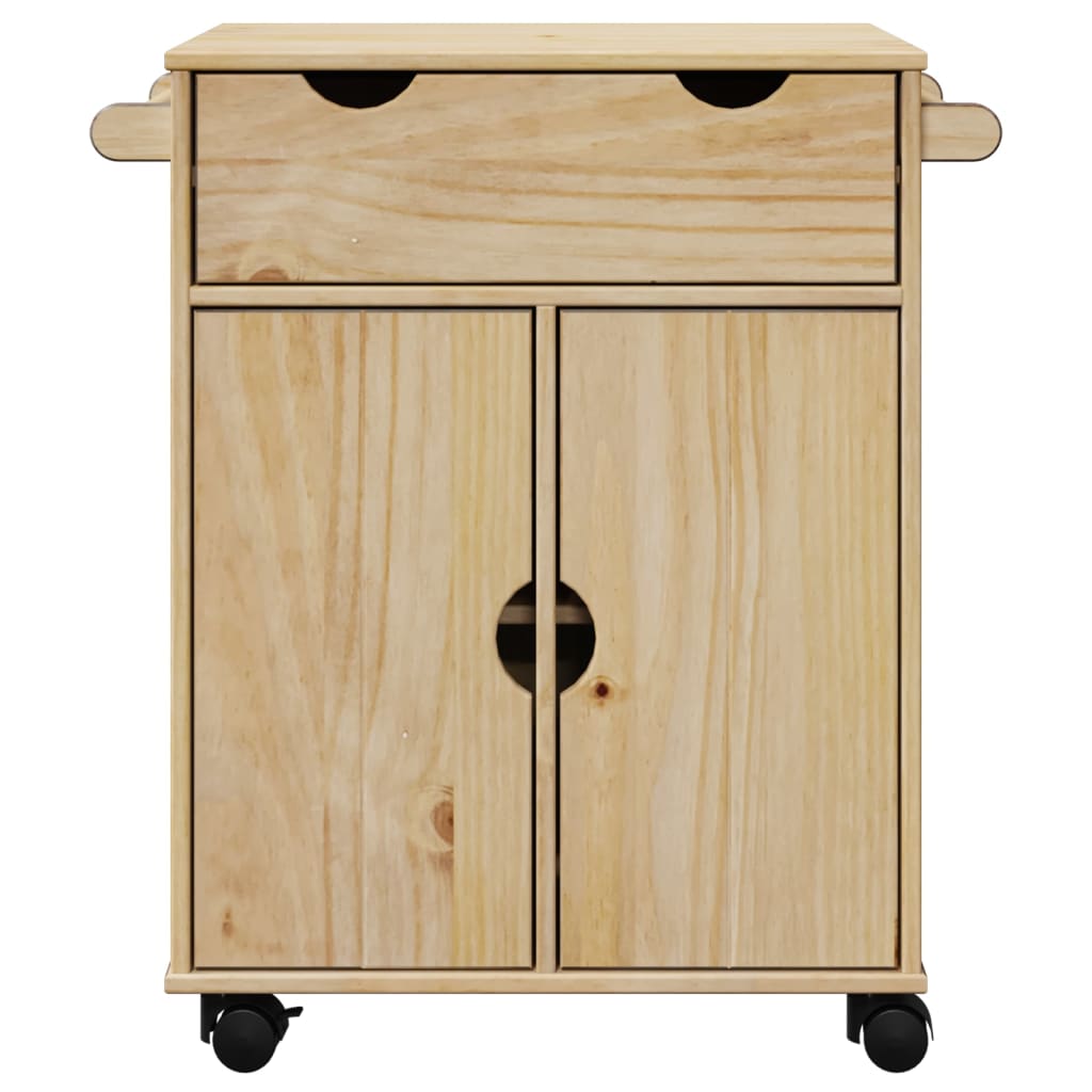 Kitchen Trolley OTTA 71x45x80 cm Solid Wood Pine