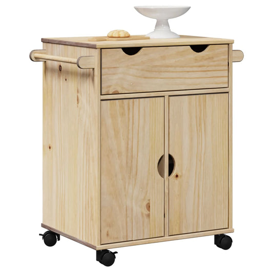 Kitchen Trolley OTTA 71x45x80 cm Solid Wood Pine