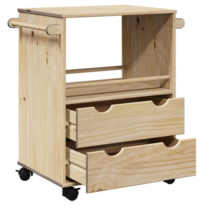 Kitchen Trolley OTTA 59x45x80 cm Solid Wood Pine