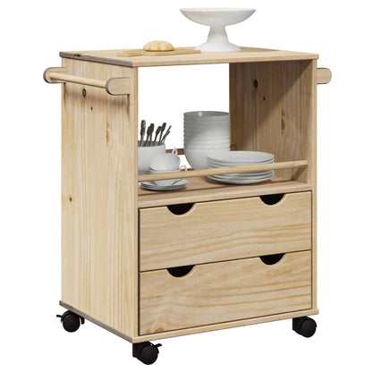 Kitchen Trolley OTTA 59x45x80 cm Solid Wood Pine