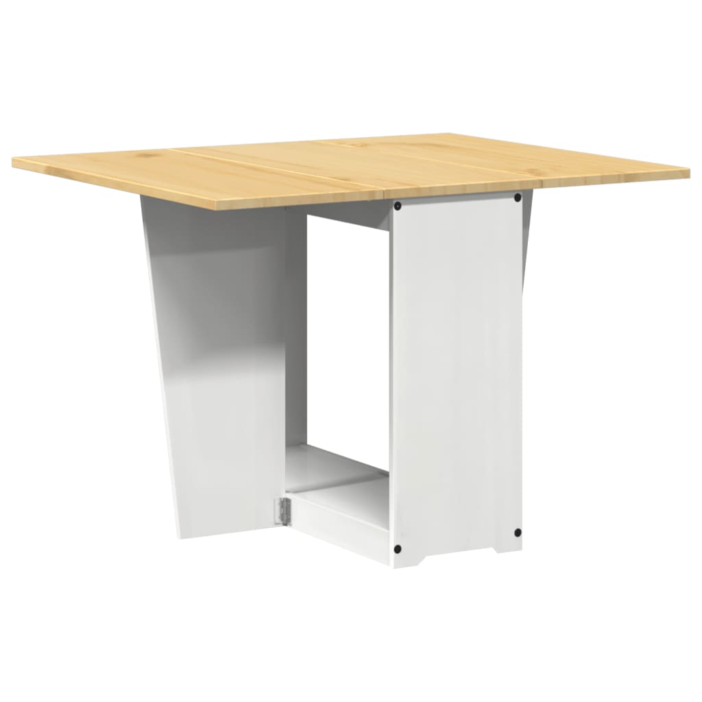 Butterfly Dining Table Foldable Corona White Solid Wood Pine