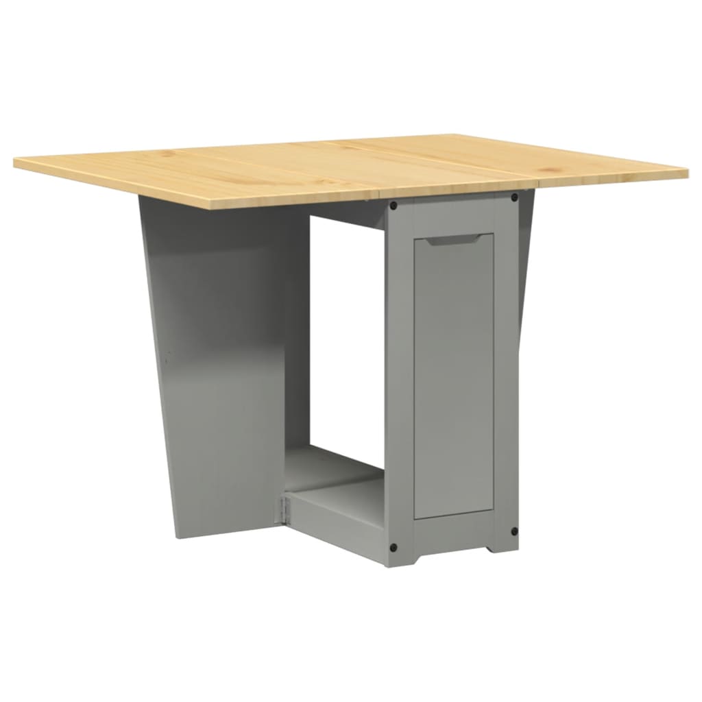 Butterfly Dining Table Foldable Corona Grey Solid Wood Pine