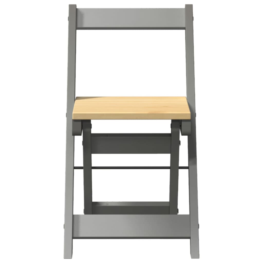 Dining Chairs Foldable 4 pcs Corona Grey Solid Wood Pine