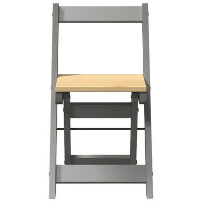 Dining Chairs Foldable 4 pcs Corona Grey Solid Wood Pine