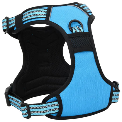 Dog Harness with Reflective Stripes Adjustable Blue S