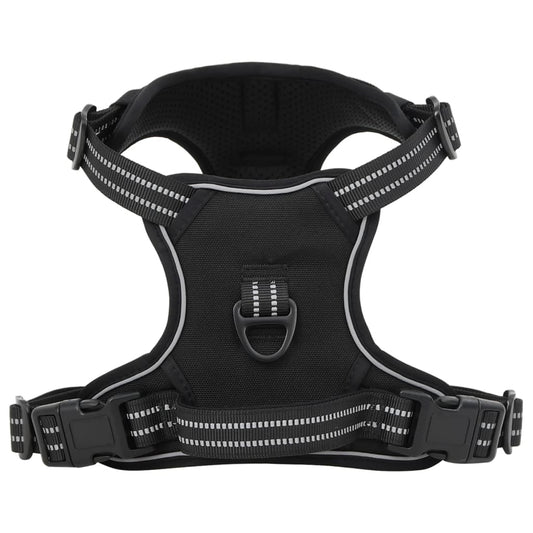 Dog Harness with Reflective Stripes Adjustable Black M